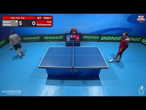 13:30 Vadym Hryban 3 - 0 Yurii Shchepanskyi West 3 WIN CUP 02.12.2022 | TABLE TENNIS WINCUP