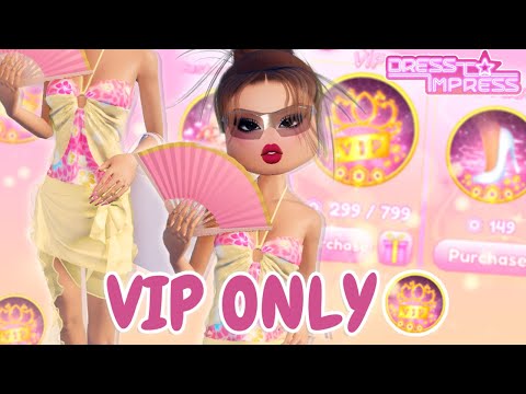 Playing DRESS TO IMPRESS but ONLY USING *VIP* ITEMS 💕