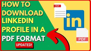 How to download your LinkedIn Profile in a PDF format