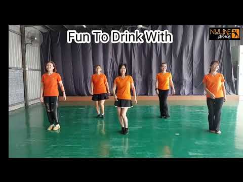 Fun To Drink With Linedance Demo By Adeline Cheng and Students Nuline Dance Malaysia #linedance