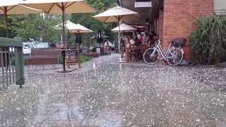 preview picture of video 'Hailstorm in Bellingen, Saturday 14th December 2013'