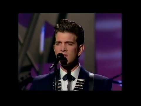 Chris Isaak and Silvertone - "DMMDAY" and "Blue Spanish Sky" - live - Tonight Show 4/9/91