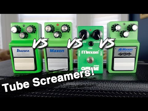 Tube Screamer Shootout | Ibanez TS9 vs Maxon OD-9 vs Maxon OD808 vs Fortin-Modded Maxon FAOD9