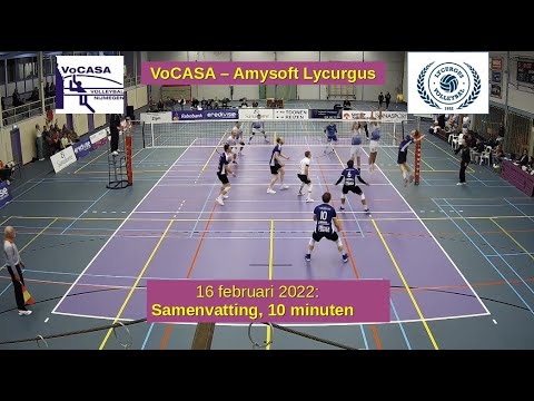 2022-02-16 VoCASA - Lycurgus (samenvatting, 10min) Eredivisie Heren Volleybal