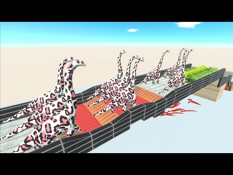 Brachiosaurus Colors Race To Get A Pig #15 - Animal Revolt Battle Simulator