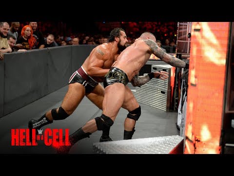 HELL IN A CELL CLIP: Rusev sends Randy Orton crashing into the ringside barrier