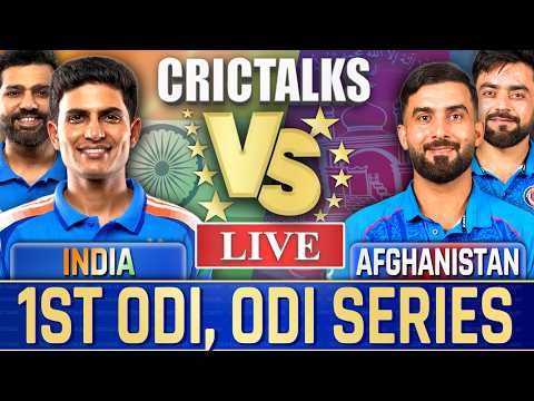 🔴 Live: IND vs AFG, 1st ODI, ODI Series Live Cricket Match Today, Live Score Commentary 25 Ov