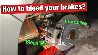 How to bleed your brakes after installing new brake calliper (￼ all vehicles )