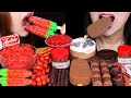 ASMR BABY NUTELLA STRAWBERRY POPPING BOBA FLAMIN HOT CHEETOS MOUSSE CAKE WATERMELON ICE CREAM 먹방