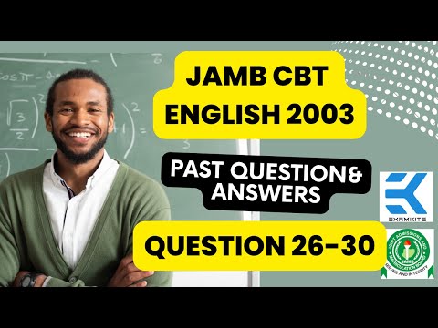 JAMB CBT English 2003 Questions 26-30