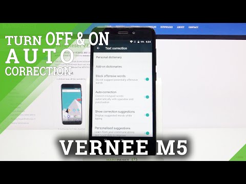 How to Turn On / Off Auto-Correction in Vernee M5 - Find Automatic Text Correction Feature