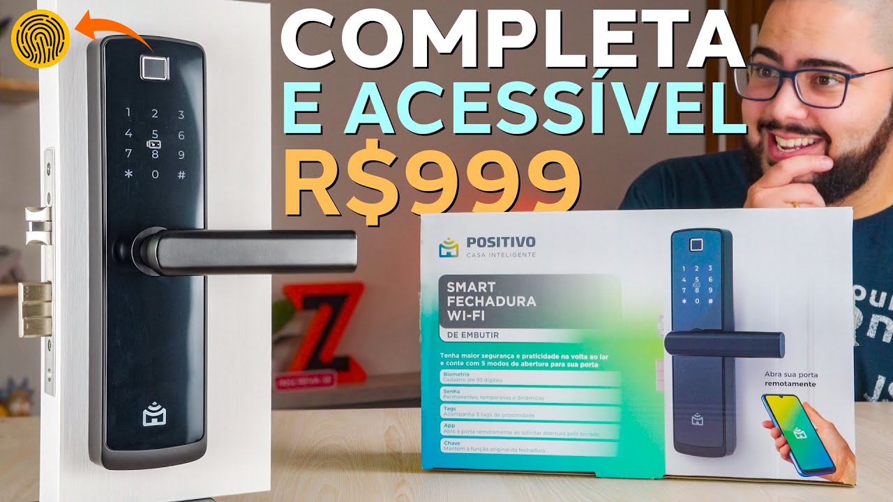 Nova Fechadura Smart da Positivo! Leitor de Digital, tag NFC, 300 usuários e um Excelente preço!