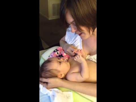 Eleora being taught to say Mama