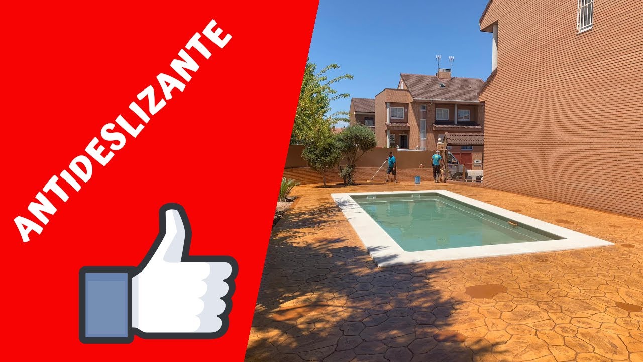 Watch 💦Piscina Decorada con Hormigon Impreso Antideslizante👌 Now 💦Piscina Decorada con Hormigon Impreso Antideslizante👌