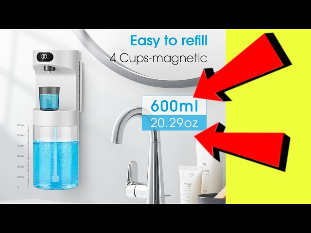 Vídeo relacionado con Tokusatsu Dispensador de enjuague bucal para baño, botella recargable de vidrio transparente de 8.8 onzas con tapa para encimera, 1 paquete