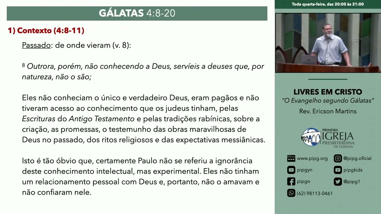 Perplexidades de um pastor (Gálatas 4:8-20) | Rev. Ericson Martins