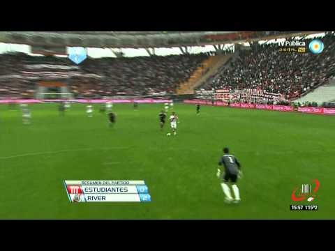 GOLES ESTUDIANTES 0 RIVER 2 - FECHA 2 (11 08 2012)