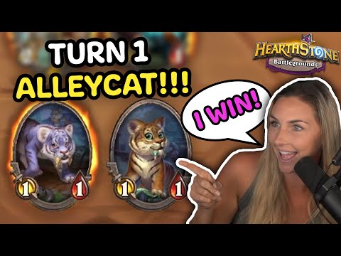 Turn 1 Alleycat with Malygos is OP! - Hearthstone Battlegrounds