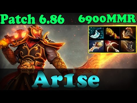 Dota 2 - Patch 6.86 : Ar1se 6900 MMR Plays Ember spirit Vol 2 - Ranked Match Gameplay!