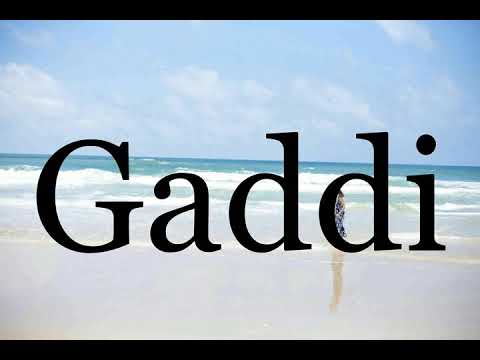 How To Pronounce Gaddi🌈🌈🌈🌈🌈🌈Pronunciation Of Gaddi