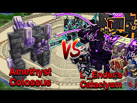 Minecraft |Mobs Battle| Amethyst Colossus (The Predators)VS L_Ender 's Cataclysm