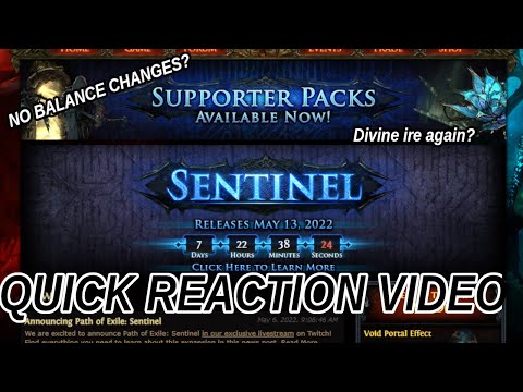 Path of exile Sentinel 3.18 quick reaction