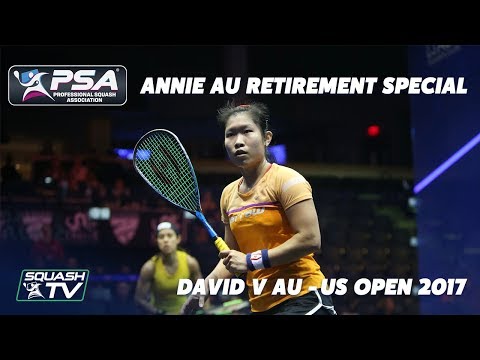 Squash: Annie Au Retirement Special - David v Au - US Open 2017 - FULL MATCH