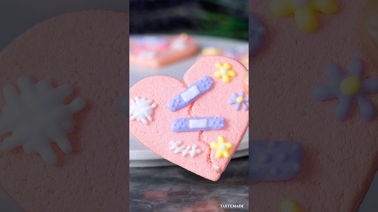 【地雷系女子がお菓子に!?】メンヘラちゃんクッキー💜💘 #クッキー #メンヘラ #shorts #病みかわ