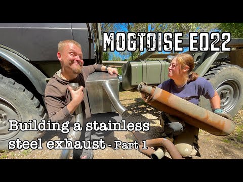 Unimog Camper E022 - Building a stainless steel exhaust for the truck - Part 1