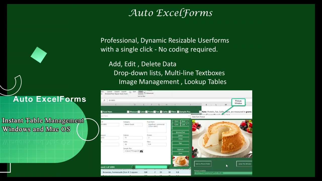 Automatic Excel forms - Excel Data Entry with Auto-Generated User forms