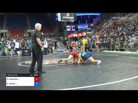 117 Lbs Round Of 32 - Addison Saporito, Kansas Vs Sydney Delois, Indiana 83fa
