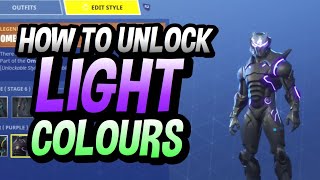 HOW TO UNLOCK COLOURS OMEGA AND CARBIDE! FORTNITE SKIN LIGHT COLOURS!