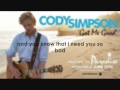 Got Me Good (Cody Simpson) lyrics 