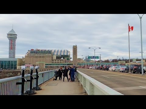 Walking Across US Canada Border in Niagara Falls