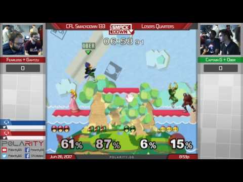 CFL Smackdown 133 Melee - Gahtzu + Fearless vs Captain G + Ober - Doubles Losers Quarters