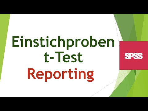 Einstichproben t-Test berichten - SPSS-Output