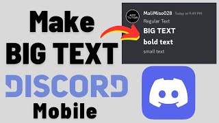 How to Make BIG TEXT In Discord Mobile | Send Bigger And Bold Text Discord (iOS & Android)