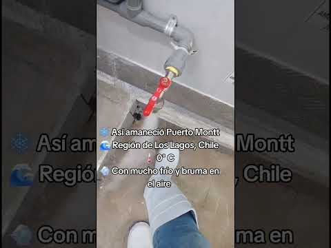 ❄️ Así amaneció Puerto Montt🌊 Región de Los Lagos, Chile🌡️ 0° C💨 Con mucho frío y bruma en el aire