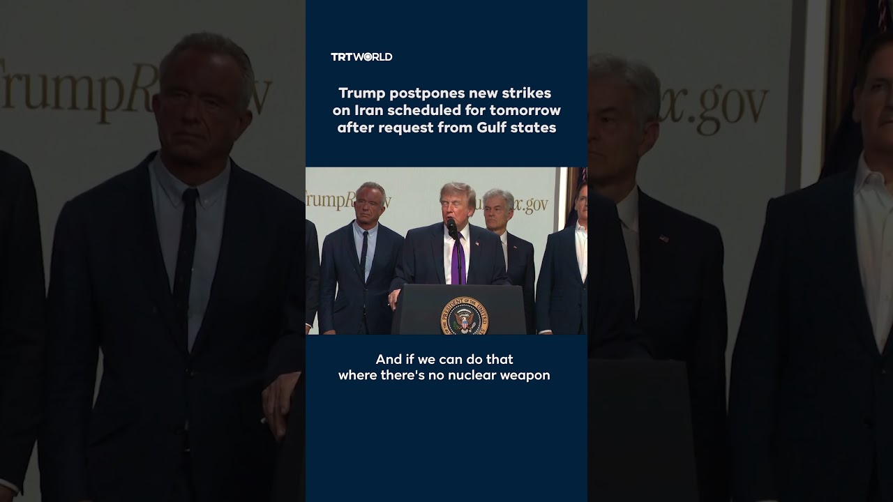 Video | Trump postpones strikes on Iran after talks with Gulf states