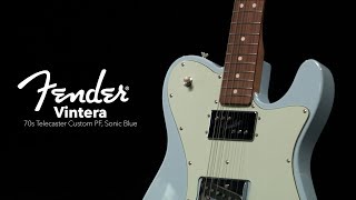 Video thumbnail for Fender Vintera 70s Telecaster Custom PF, Sonic Blue | Gear4music demo by Gear4music Guitars