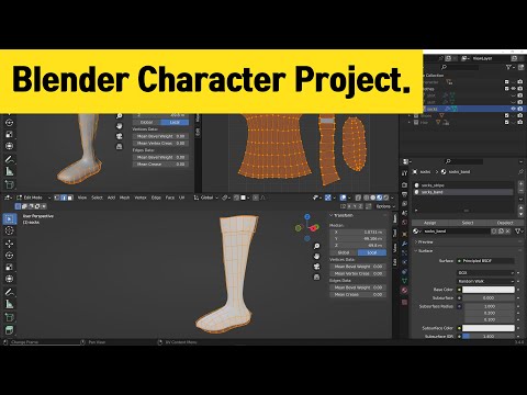 socks unwrap | #61 | Blender 3d character modeling | tutorial