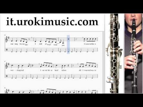 Lezioni di Clarinetto Miley Cyrus - Wrecking Ball Parte#2 Melodia Tutorial Spartito Imparare