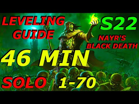 46 MIN! S22 SOLO LEVELING GUIDE - NAYR'S BLACK DEATH! SEASON 22, DIABLO 3,  NECROMANCER, POISON