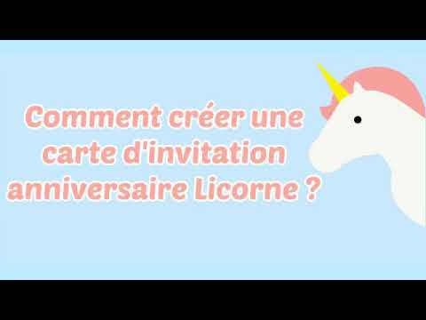 Comment créer une invitation d'anniversaire Licorne