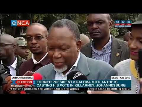 Former President Kgalema Motlanthe about to vote