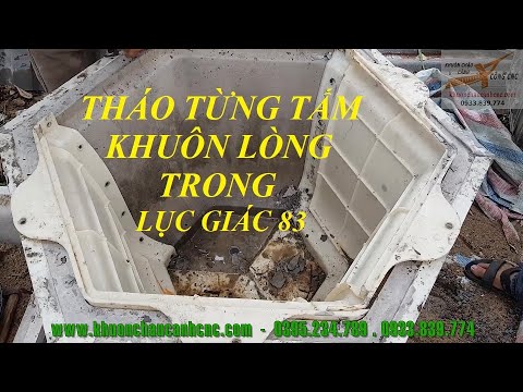 cách tháo từng tấm vỏ ngoài khuôn chậu lục giác 80