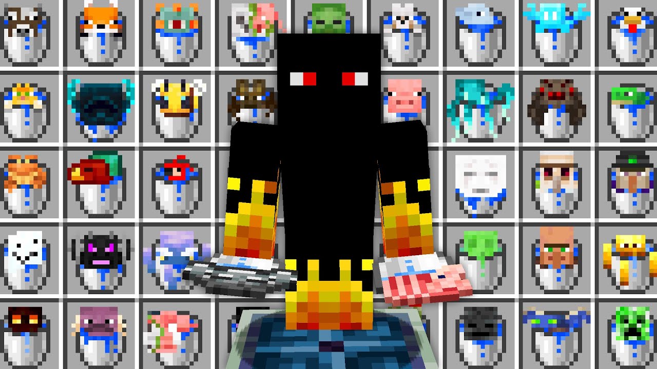 PRENDI TODOS OS MOBS EM BALDES NO MINECRAFT