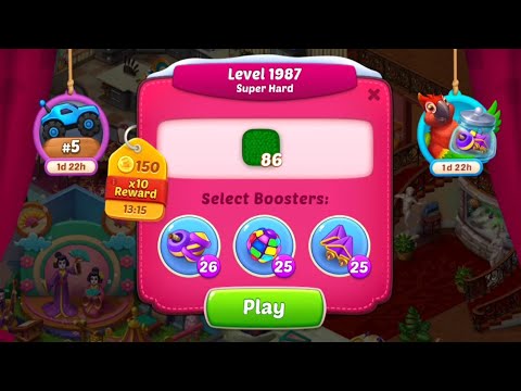 Homescapes Gameplay - Level 1986 1987 1988 1989 190