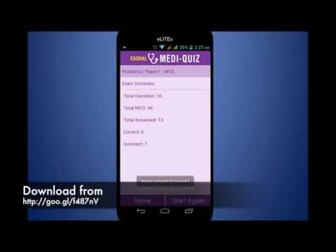 ESORAL MEDI-QUIZ for Post Grad Video