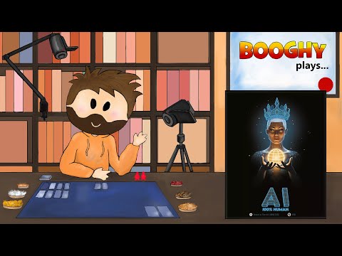 Booghy plays... AI:100%Human(2p, Rules, Playthrough, Review)